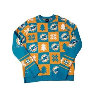 NFL Men's Forever Collectibles Miami Dolphins Christmas Winter Sweater XL‎